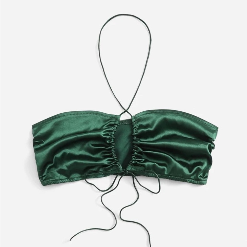 SHEIN Emerald Satin Top